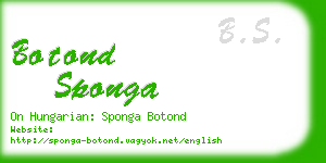 botond sponga business card